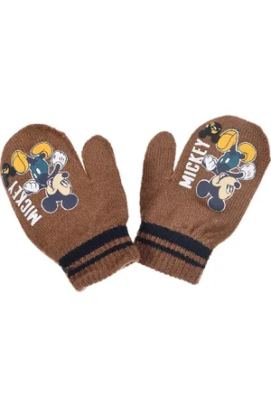Mickey Mouse Hnědé pletené palčáky