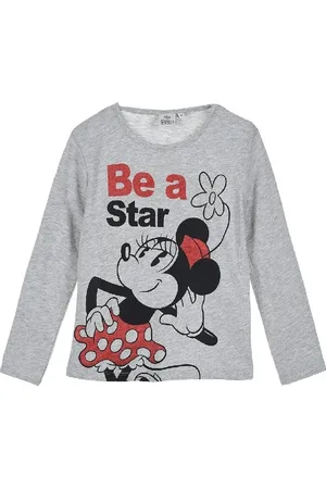 Minnie Disney dívčí šedé tričko s dlouhými rukávy