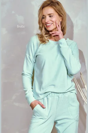 Taro Teplé mintové pyžamo Jessie 3243 Frotte dł/r S-XL Z25