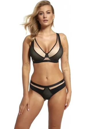 Lupoline Černo-béžová push-up braletka Elsie 2350 Kopa