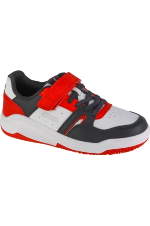 Joma Bílo-černo-červené chlapecké tenisky Platea Low Jr 2406 JPLAS2406V