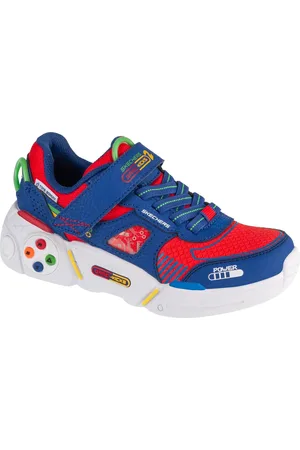 Skechers Chlapecké červeno-modré tenisky Gametronix 2.0 402270L-BLMT