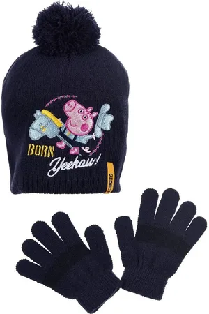 Peppa Pig Tmavě modrá sada čepice a rukavic