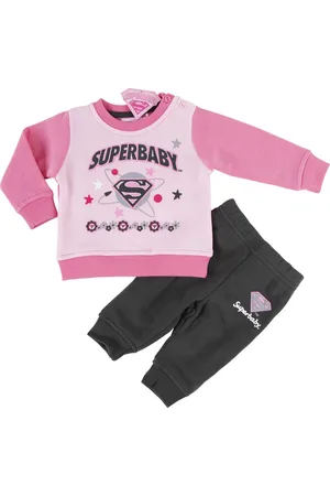 Basics from Amsterdam Super Baby dívčí světle růžová tepláková souprava