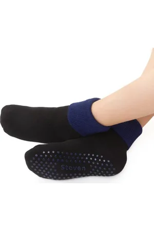 Steven Černé protiskluzové ponožky pro děti Art.038 TS016, BLACK - ABS