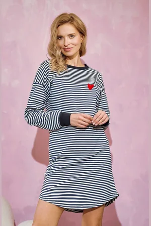 Taro Modro-bílá pruhovaná košile Trudy 3220 dł/r S-XL Z25
