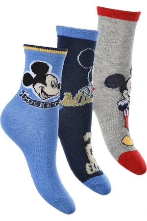 Mickey Mouse Trojbalení chlapeckých ponožek Disney Mickey - / /šedá