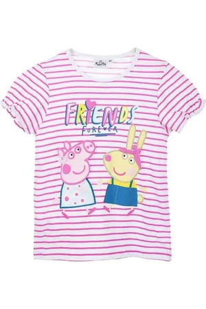 Peppa Pig Růžové pruhované dívčí tričko