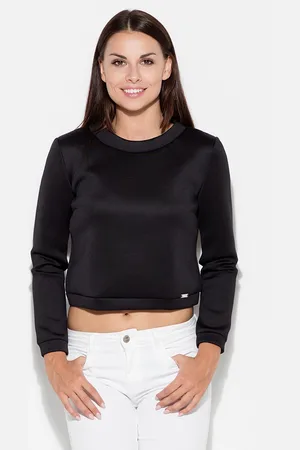 Katrus Krátká černá mikina K246 Black