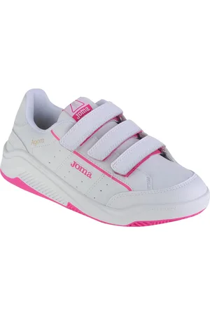Joma Bílé dívčí tenisky na suchý zip W.Agora Jr 2310 WAGOW2310V
