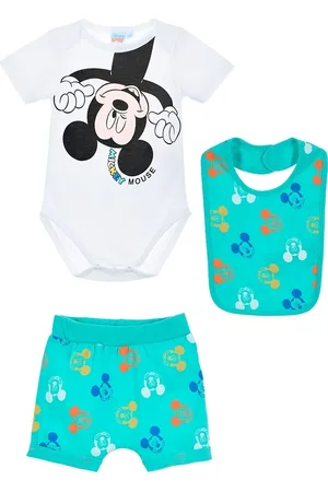 Mickey Mouse Tyrkysovo-bílá kojenecká sada pro chlapečka