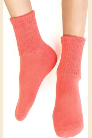 Steven Oranžové teplé unisex ponožky pro děti Art. 020 DE037, ORANGE
