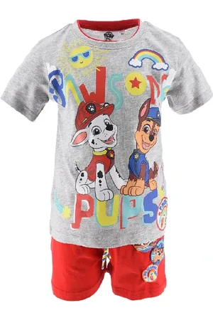Paw Patrol Šedo-červený chlapecký letní set