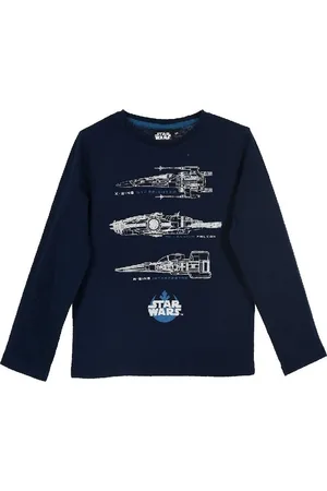 STAR WARS Tmavě modré chlapecké tričko s dlouhým rukávem