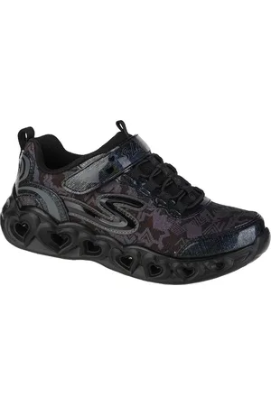 Skechers Černé svítící tenisky Heart Lights 20180L-BBK