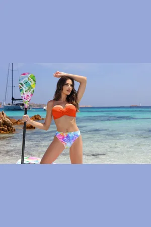 ETNA Oranžově-batikované bikiny Alice -26/W 702D