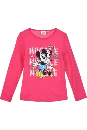 Minnie Růžové dívčí tričko s dlouhým rukávem