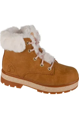 Skechers Světle hnědé dívčí zimní kotníkové boty Street Glitz 310952L-CSNT
