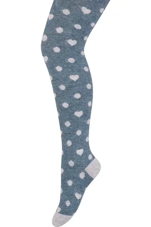 Steven Šedé dívčí punčochy se srdíčky Art. 071 FO218, GREY
