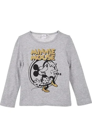 Minnie Šedé dívčí tričko Disney s dlouhým rukávem