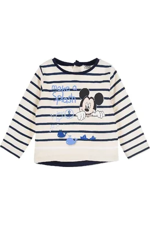 Mickey Mouse Mickey Disney Baby bílé pruhované tričko