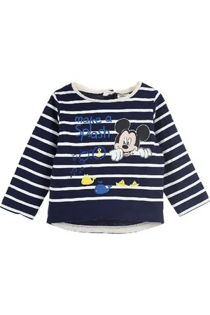 Mickey Mouse Mickey Disney Baby tmavě modré pruhované tričko