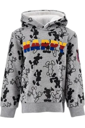 Mickey Mouse Šedá mikina s nápisem Happy