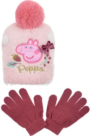 Peppa Pig Hebký set čepice a rukavic - světle růžová