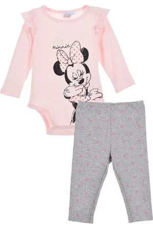 Minnie Růžovo-šedý set body a legínů