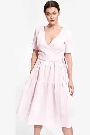 Figl Světle růžové lehké letní šaty M872 Light Pink