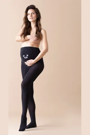 Fiore di Lucia Milano Těhotenské černé punčochy W 5004 Mama Panda 50 den