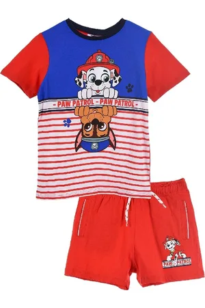 Paw Patrol Marshall Chase červené pruhované chlapecké pyžamo