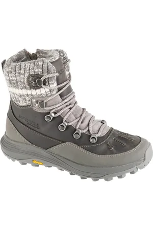 Merrell Tmavě šedé dámské zimní turistické boty Siren 4 Thermo Mid Zip WP J038208