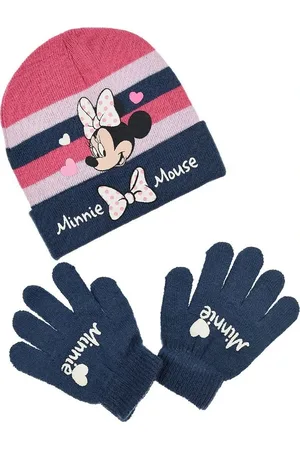 Minnie Modro-růžová svítící sada čepice a rukavic Minnie