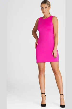 Figl Tmavě růžové mini šaty M971 Fuchsia