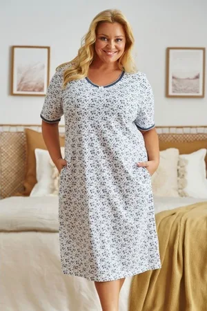 Doctor Nap Bílo-modrá košile s květinkami