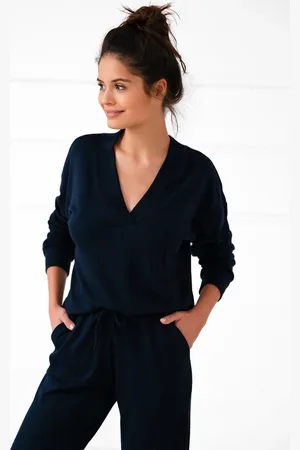 Sensis Tmavě modré viskózové pyžamo Navy Blue