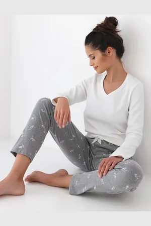 Sensis Bílo-šedé pyžamo Hattie dł/r S-XL