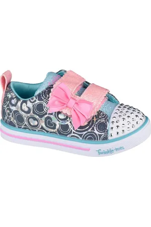 Skechers Vzorované dívčí tenisky Sparkle Lite-Lil Heartsland 314754N-DMLT