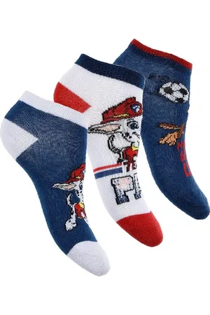 Paw Patrol Sada chlapeckých kotníkových ponožek - modrá/bílá/modrá