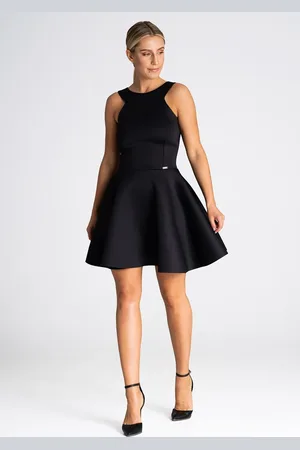 Figl Černé mini společenské šaty M973 black