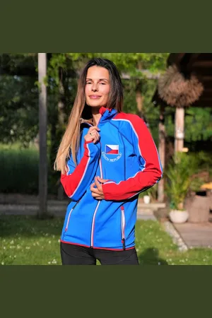 Termovel Dámská celoroční mikina na zip v barvách trikolóry