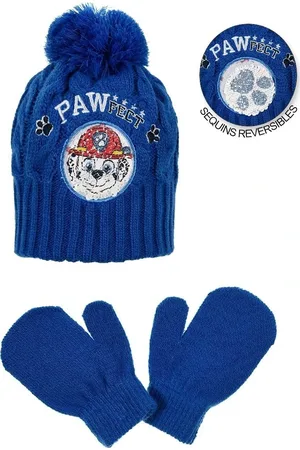 Paw Patrol Chlapecký modrý set rukavic a čepice s Tlapkovou patrolou