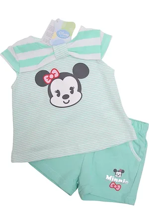 Minnie Minnie letní zelený baby set s mašlí