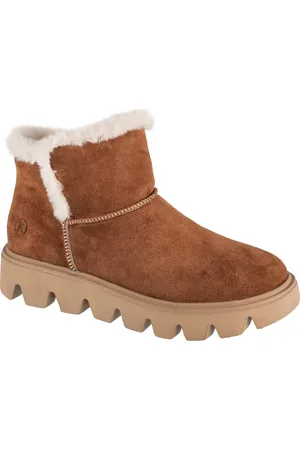 Rieker Hnědé dámské kožené kotníkové boty Booties W2071-20