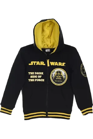 STAR WARS černo žlutá chlapecká mikina na zip