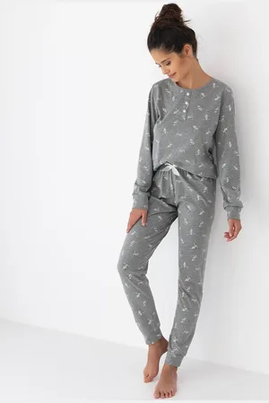 Sensis Šedé dlouhé pyžamo Nephele dł/r S-XL