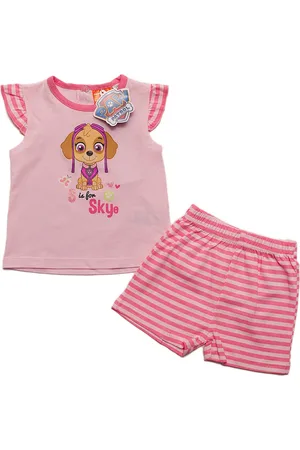 Paw Patrol Tlapková patrola dívčí růžový set tričko+kraťasy