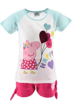 Peppa Pig Bílo-růžový letní dívčí set
