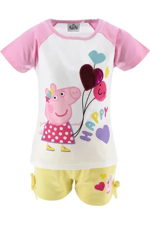 Peppa Pig Bílo-žlutý dívčí letní set
